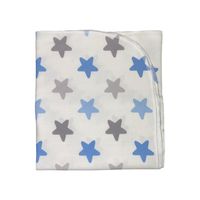 Пеленка байковая HB (100x80 cm) Blue/Grey Stars