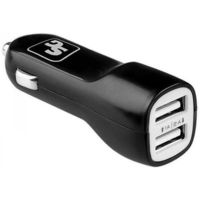 Încărcător pentru automobil Screen Geeks Auto Dual USB 2,4A, negru