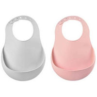 Слюнявчики Beaba B913510 Set 2 Bavete silicon