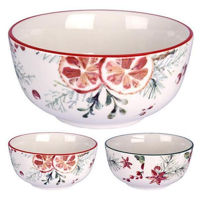 Салатница Promstore 45951 рождественская 520ml, 14cm Фрукты-ягоды, фарфор