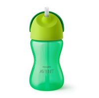 Cană cu pai flexibil Avent SCF798/01, 300 ml, băiat