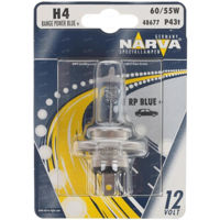 Автомобильная лампа Narva H4 RANGE POWER BLUE+ 12V 60/55W P43T BLIST (48677 BL)