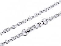 Purse metal chain with lobster clasp, length 120 cm / nickel