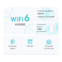 Whole-Home Mesh Dual Band Wi-Fi 6 System TP-LINK, "Deco X50(2-pack)", 3000Mbps, MU-MIMO, Gbit Ports