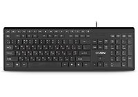 Keyboard SVEN KB-S307M, Multimedia, Power off key , Chocolate layout, Black, USB