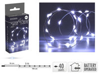 Luminite de Craciun "Fir" 40microLED alb, 3XAA, 2m