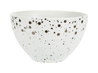 Salatieră din ceramică 14,5cm ”Bulină”, model punctat, albă