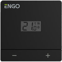 Термостат ENGO Controls EASY-230B, montaj pe perete, prin fir, ecran LCD, black