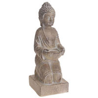 Декор H&S 47435 Будда на коленях 42.5cm кремовый