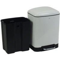 Урна для мусора Kela 22996/11 inox 6l alb DAVINO (inchidere silentioasa)