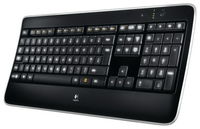 Wireless Keyboard Logitech K800 Illuminated, Thin profile, Quiet typing, FN key, Unifying receiver