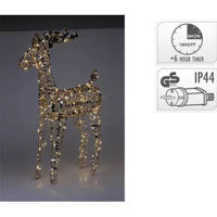 Decor de Crăciun și Anul Nou Promstore 54495 Figurina Cerb, alb cald