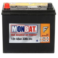 Автомобильный аккумулятор Monbat 6ST-45 F JIS (Polaritate pozitiva) 330 A (237*128*220 mm)