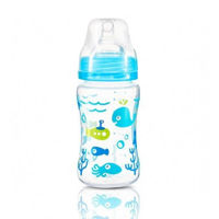 Антиколиковая бутылка с широким горлышком BabyOno 240 ml  Blue