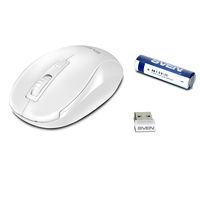 Wireless Mouse SVEN RX-255W, Optical, 800-1600 dpi, 4 buttons, Ambidextrous, White