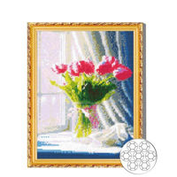 Картина по номерам Art Gallery GB86694 Mozaic cu diamante 30x40cm Lalele delicate