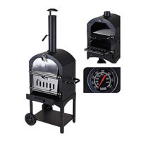 Мангал Promstore 55385 Gratar pt pizza pe carbuni Vaggan 68x48x156cm, metal