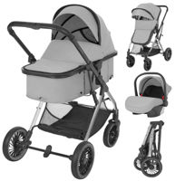 Детская коляска Kikka Boo One Grey, transformabil 3in1 (3800171213837)