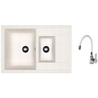 Мойка кухонная со смесителем Dr.Gans Astra 760K + SanDonna F 9995 alb
