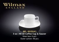 Ceasca WILMAX WL-993041/6C (сu farfurie 90 ml/set 6 buc)