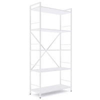 Офисный стеллаж Nex Home Raft metalic Loft 1700x800x350mm, 5 polite PAL, White/White snow