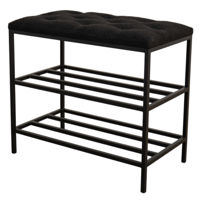 Raft pentru încălțăminte Nex Home Pantofar 3 nivele Teddy, metal, max.150kg, 80x32x52cm, 50 Negru