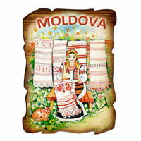 Магнит на холодильник (дерево) - Молдова