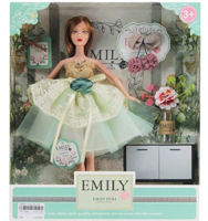 Кукла Essa QJ088D Emily cu agrafă și accesorii