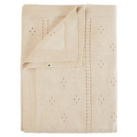 Комплект подушек и одеял BIBS 9416216 Вязаное одеяло  Pointelle Ivory (70x100 cm)