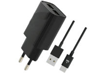 Jokade Wall Charger with Cable USB to Type-C Dual Port 5A Yiyue, Black