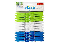 Набор прищепок пластик полукруг Ultra Clean 24шт, 3 цвета