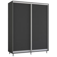 Dulap Mobildor-Lux Aron-P uși glisante din PAL (150x60x230H cm) Anthracite