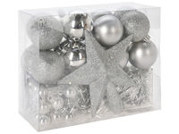 Set decoratiuni pentru brad 54buc in cutie "Silver"
