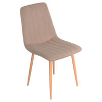 Стул Evelin di Costacurta XR-154 WO, Металл (текстура дерево)/Ткань, Light beige-8 (velur)