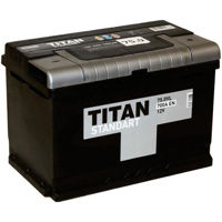 Автомобильный аккумулятор Titan STANDART 75.0 A/h R+ 13