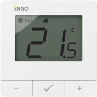 Термостат ENGO Controls E25-BATW prin internet ZigBee/Wireless cu baterie, white