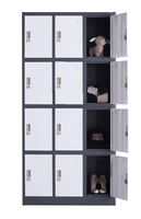 cumpără Dulap metalic pentru depozitare genți cu 12 uși, alb-gri 900x400x925 mm în Chișinău
