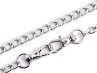Handbag chain with lobster clasp, length 120 cm / nickel