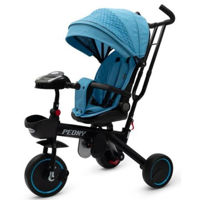 Bicicletă-cărucior Baby Mix 56313 Peony EVA Blue
