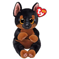 Jucărie de pluș TY TY41298 Coonhound negru cu foc Fritz 20сm (Beanie Bellies)