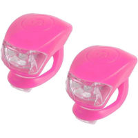 Аксессуар для велосипеда M-Wave Cobra IV battery flashing light set pink