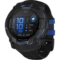 Смарт часы Garmin Instinct 3 – 50 mm, AMOLED, Black with Bolt Blue Band