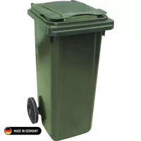 Урна для мусора Hydro S Tomberon plastic cu roti cauciuc, greu, 120 L, verde 8001224