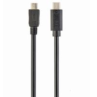 Cable  Type-C/microUSB2.0, CM/BM, 1.0 m, Cablexpert, Black, CCP-USB2-mBMCM-1M