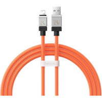 Cablu telefon mobil Baseus CAKW000407 CoolPlay Series USB-A to Lightning 2.4A 12W 1m, Orange