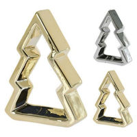 Decor de Crăciun și Anul Nou Promstore 49018 Сувенир Елка 17cm, золото/серебро