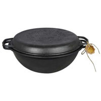 Казан Maysternya Ceaun din fonta Uzbec WOK 8L cu capac-tigaie (V8CPWOK-CTG)