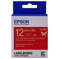 Tape Cartridge EPSON LK4RKK; 12mm/5m Satin Ribbon, Gold/Red, C53S654033