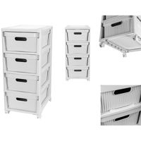 Короб для хранения Promstore 53739 Econova Velvet 4 sectiuni 30x38.5x69cm, pe rotile, flack gri deschis