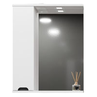 Зеркало для ванной Bayro Etna 700x750 левый белый мат